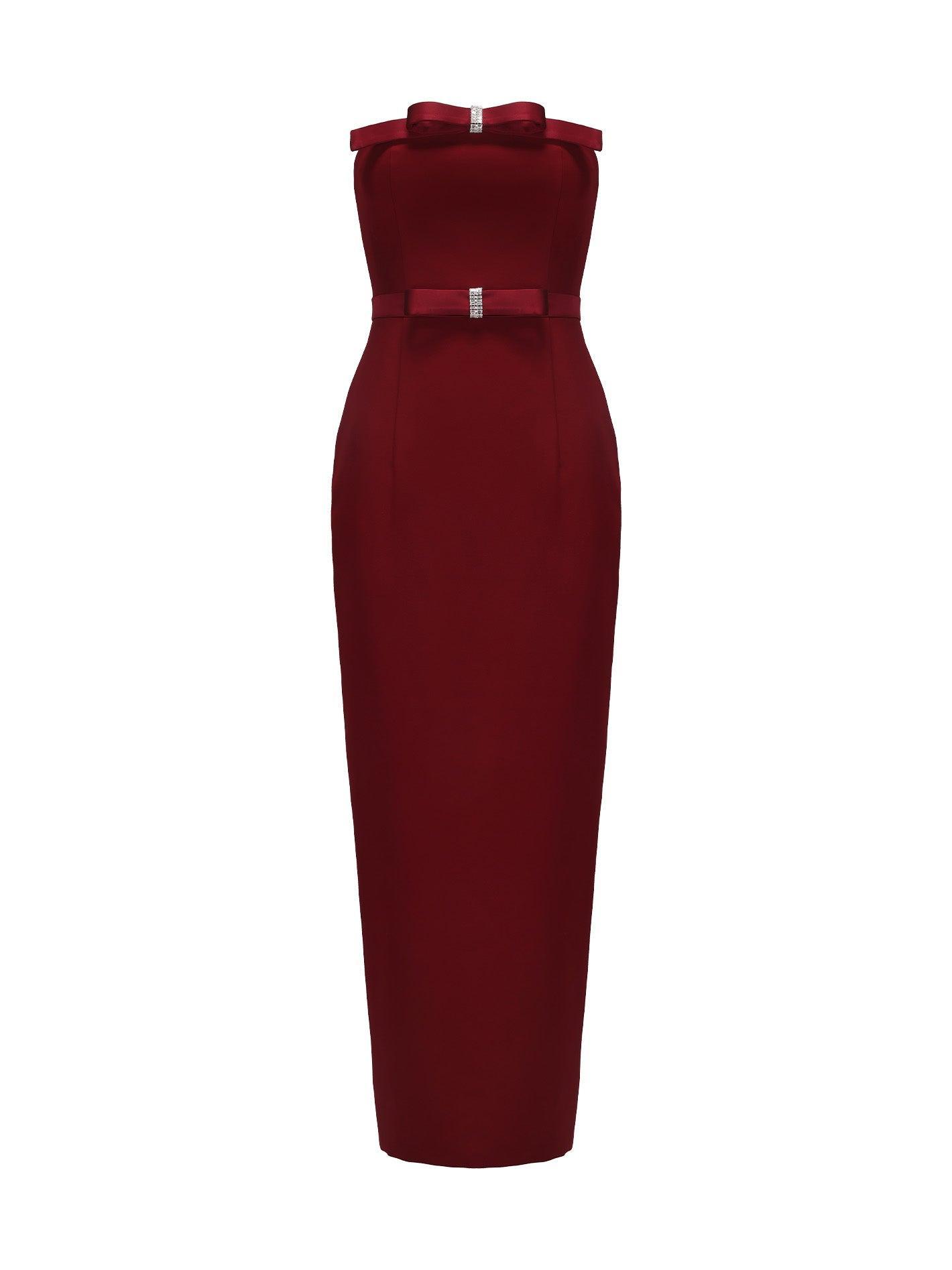 Demi Bow Dress (Red) product image