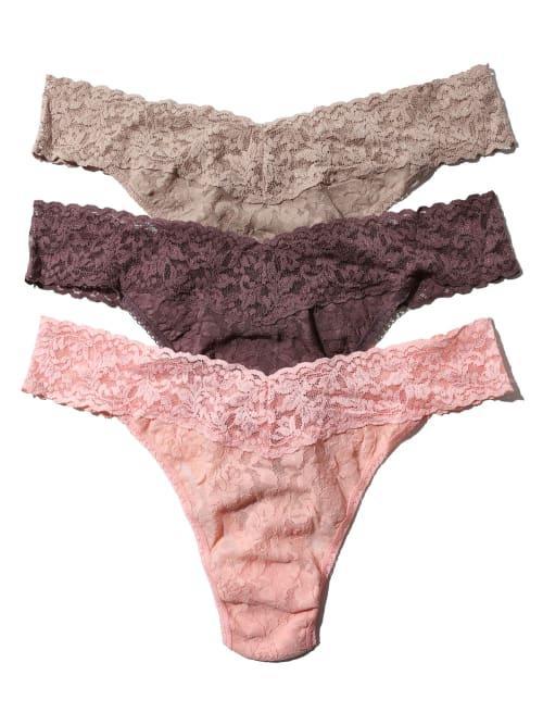 Signature Lace Original Rise Thong Fashion 3-Pack Product Image