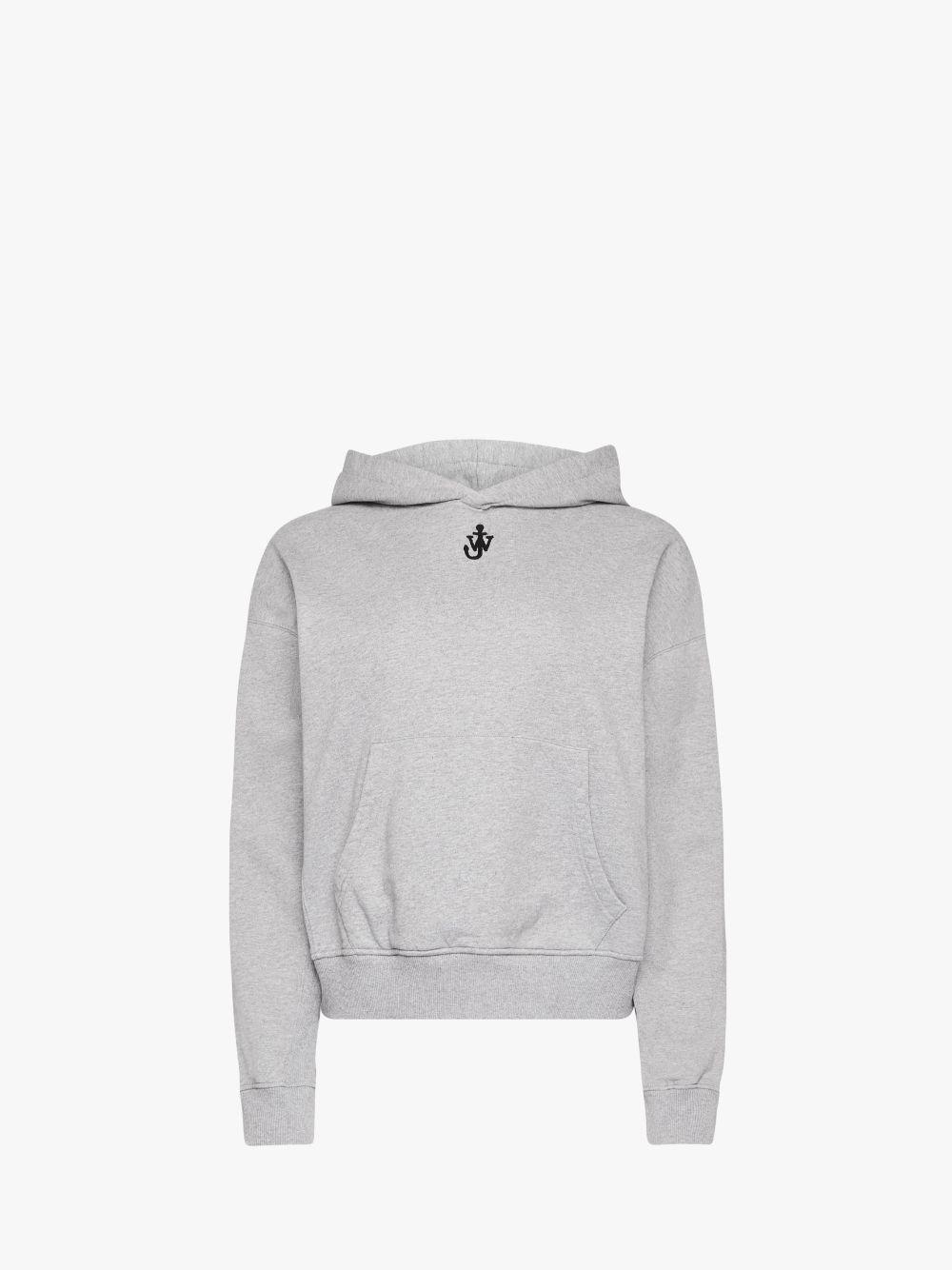 ANCHOR LOGO CROPPED HOODIE in grey | JW Anderson US  Product Image