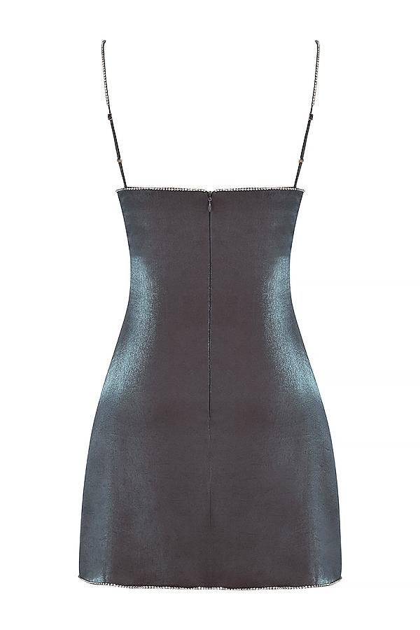 Maisie Graphite Iridescent Mini Dress Product Image