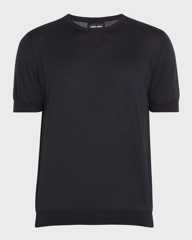 Mens Silk-Cotton Crew T-Shirt Product Image