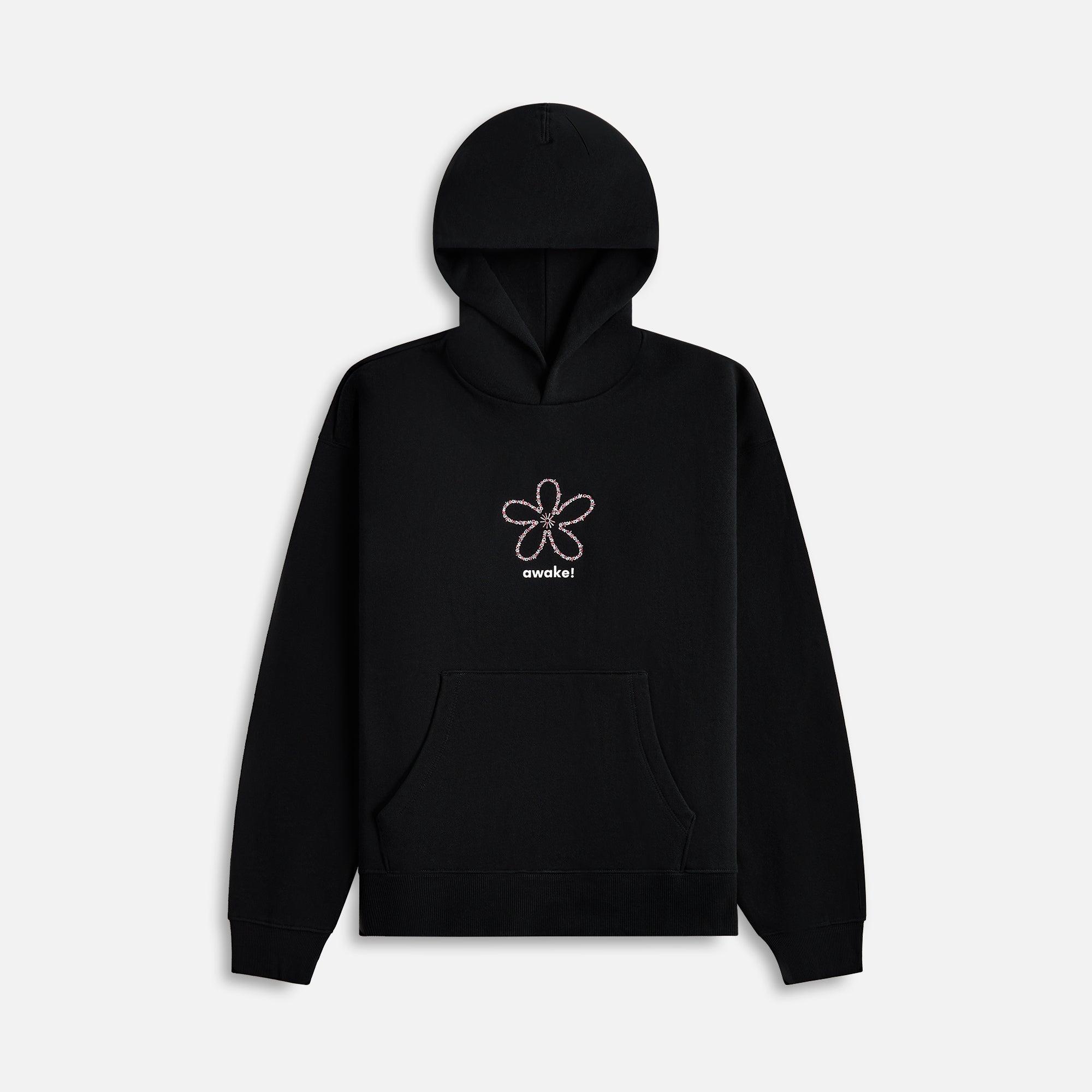 Awake NY Flower Stamp Zip Hoodie - Black Male Product Image