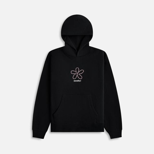 Awake NY Flower Stamp Zip Hoodie - Black Male Product Image