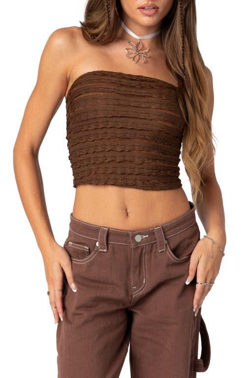 EDIKTED Alora Textured Knit Tube Top Product Image