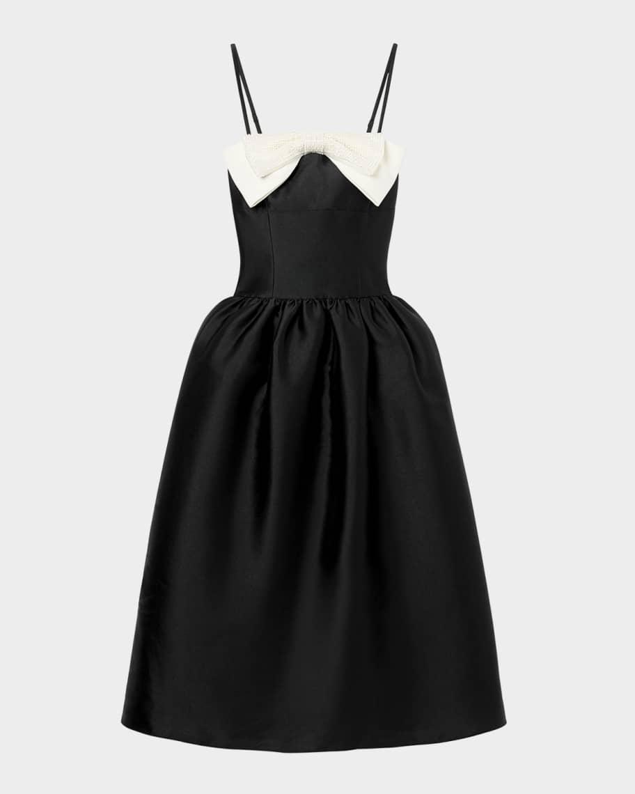 Taffeta Bow Midi Dress Product Image