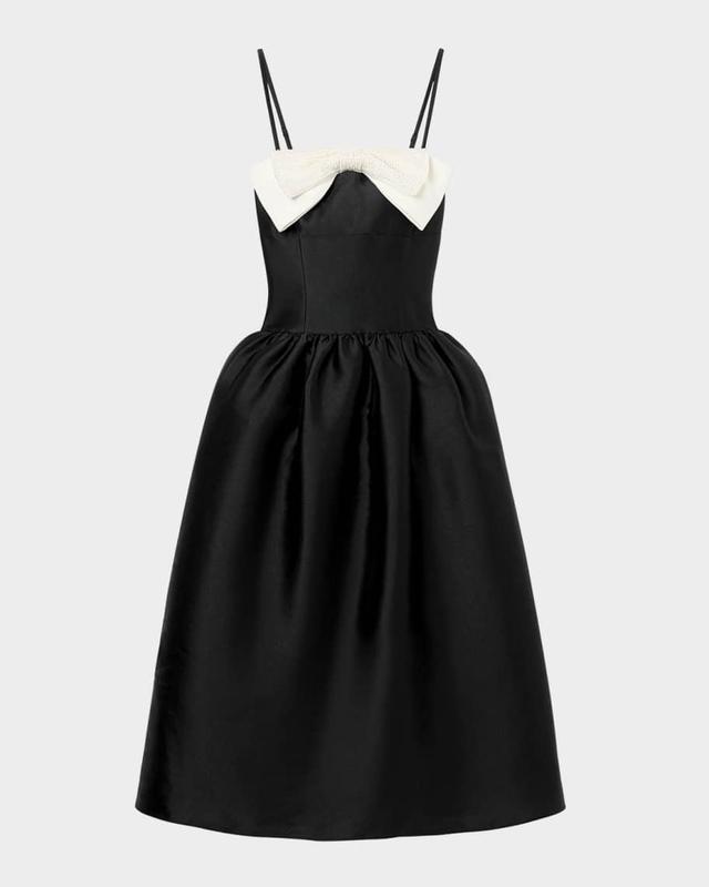 Taffeta Bow Midi Dress Product Image