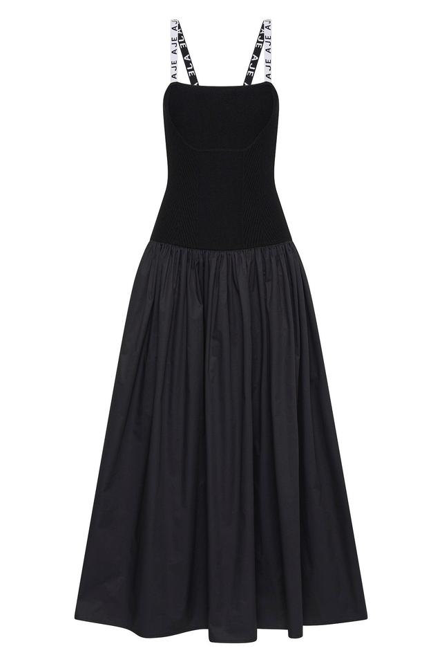 Eliza Bicolor Strapless Midi Dress Product Image