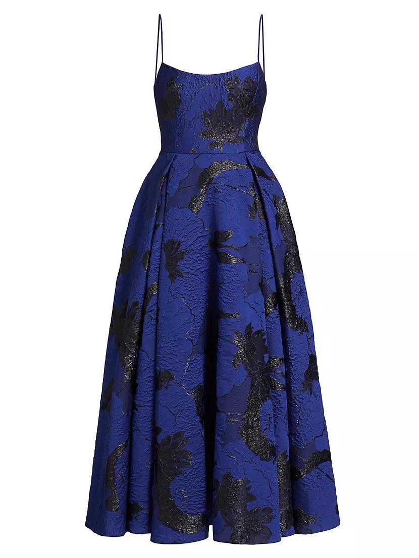 Nicolette Floral Jacquard Maxi Dress Product Image