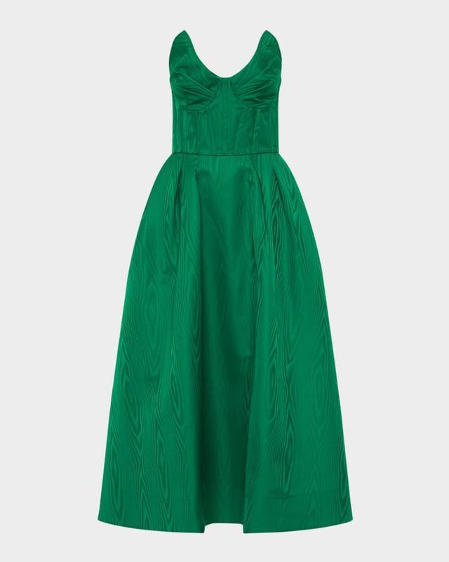 Luiza Pleated Strapless Midi Dress Product Image