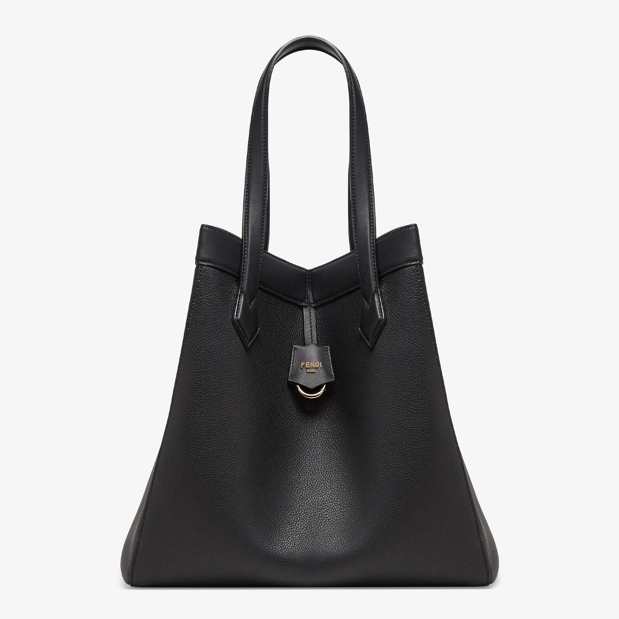 Fendi Origami LargeBlack leather bag that can be transformed Product Image