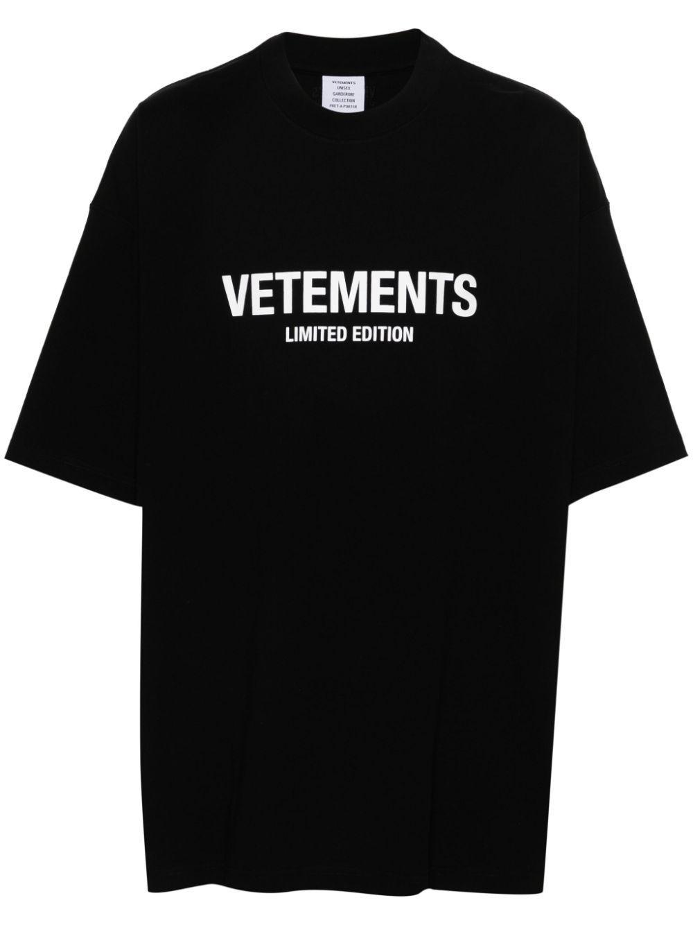 Logo Cotton T-shirt In Black Product Image