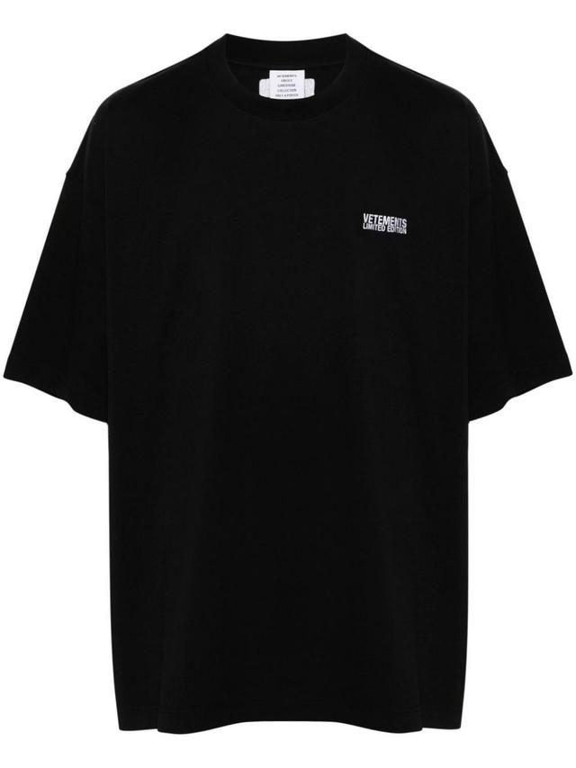 Logo-print Cotton T-shirt In Black Product Image