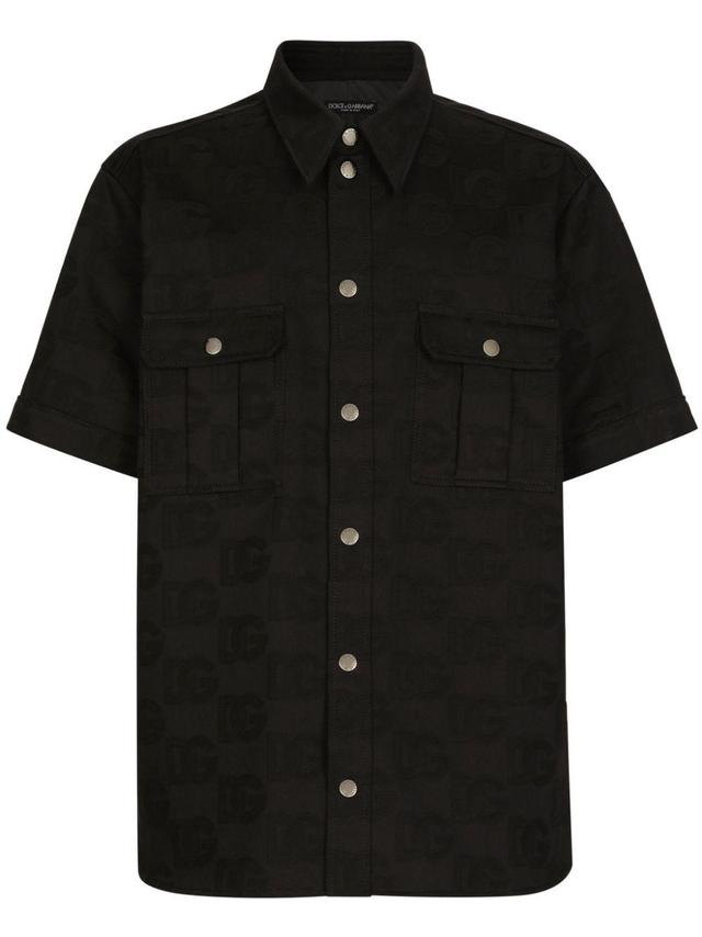 Dg Logo Short-sleeve Shirt In Black Product Image