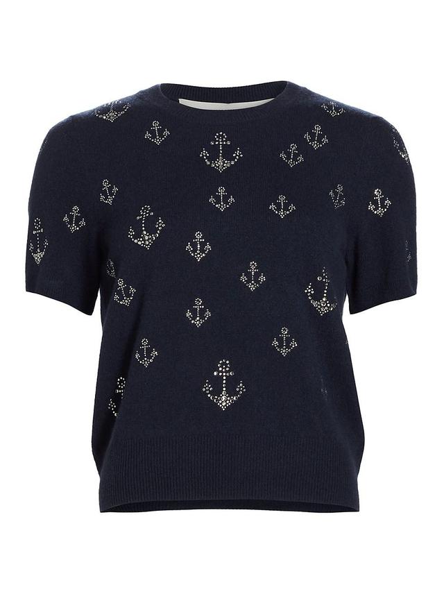 Womens Ahoy Matey Cashmere Embellished Sweater Product Image