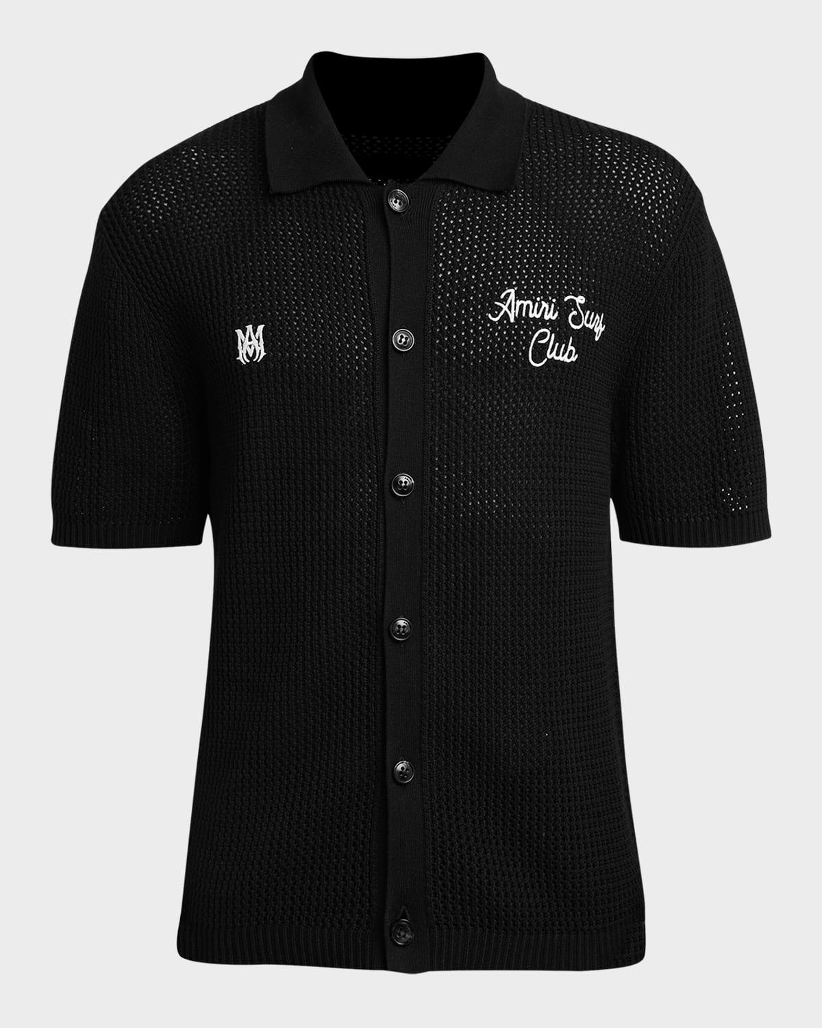 Men's Surf Club Crochet Polo Shirt Product Image