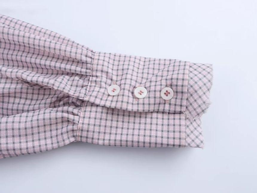 Long-Sleeve Plaid Shirt Product Image