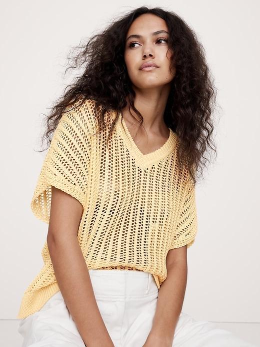 Oversized Cotton Dolman Sweater Top Product Image