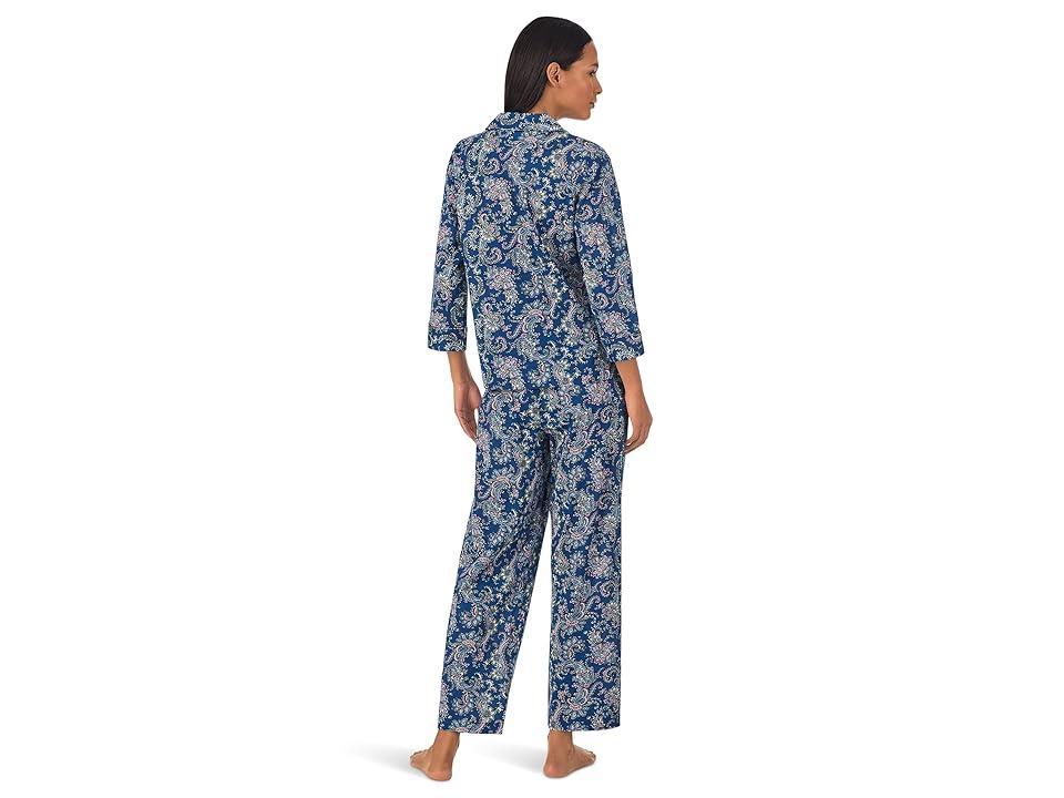 Lauren Ralph Lauren Womens 2-Pc. 3/4-Sleeve Printed Pajamas Set Product Image