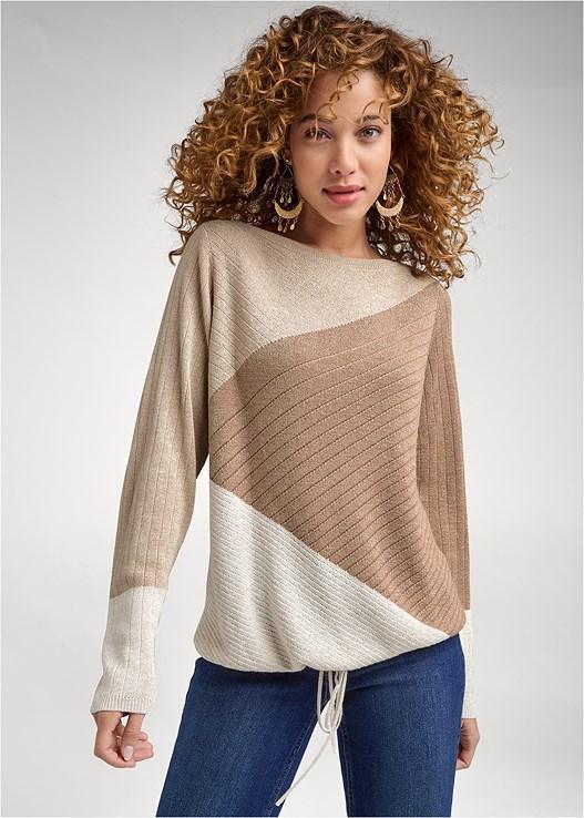 Lurex Color Block Sweater Product Image