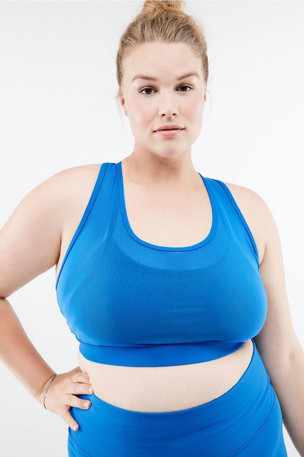 Fabletics Faye High Impact Sports Bra Womens blue plus Size 4X Product Image