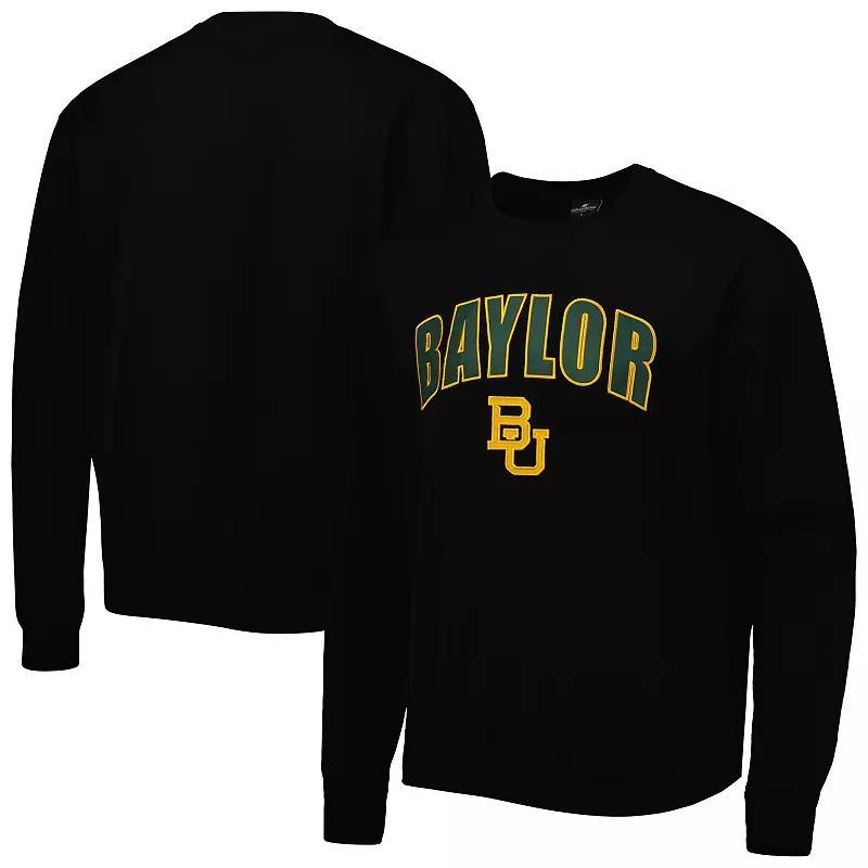 Mens Colosseum Black Baylor Bears Arch & Logo Pullover Sweatshirt Product Image