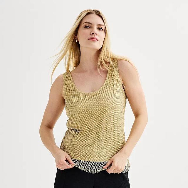 Womens INTEMPO Mesh Shine Tank Top Product Image