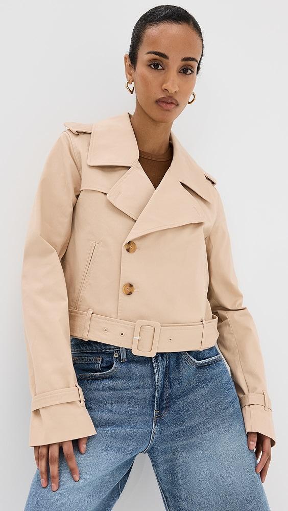 Good American Chino Crop Trench Coat | Shopbop Product Image