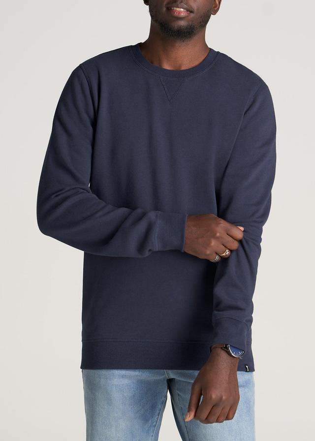 Wearever Fleece Crewneck Tall Men's Sweatshirt in Navy Product Image