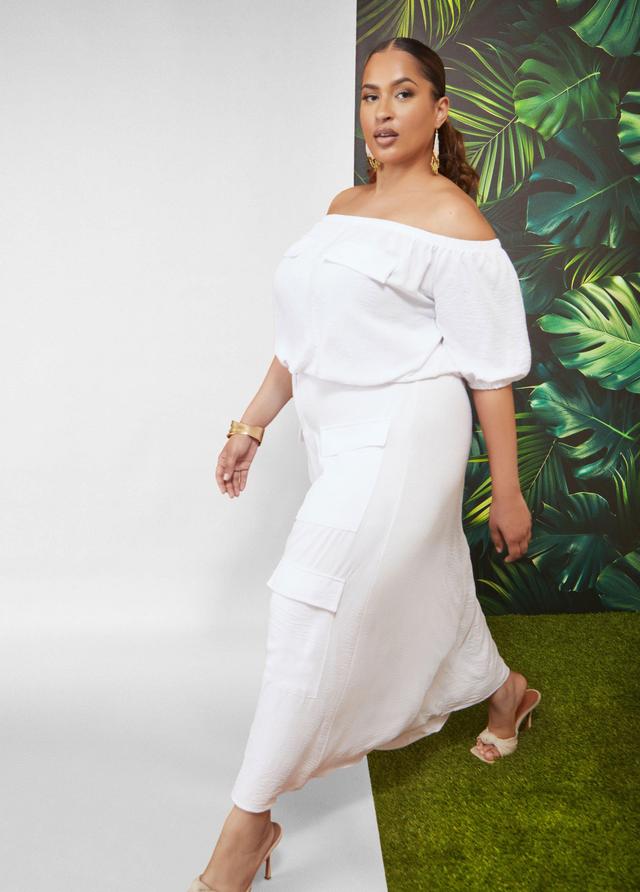 Plus Size Textured Off The Shoulder Blouse Ashley Stewart Product Image