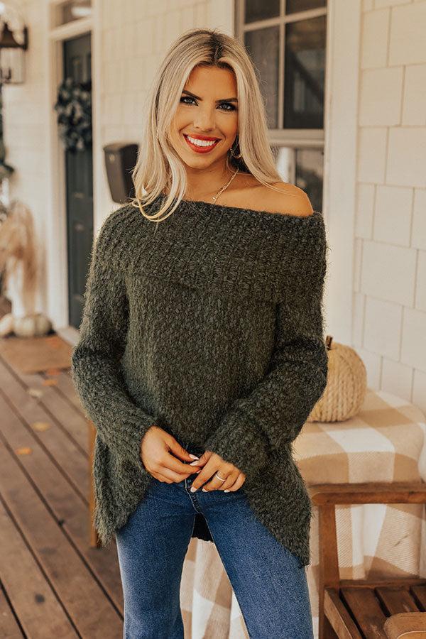 Softer Side Knit Sweater In Forest Product Image