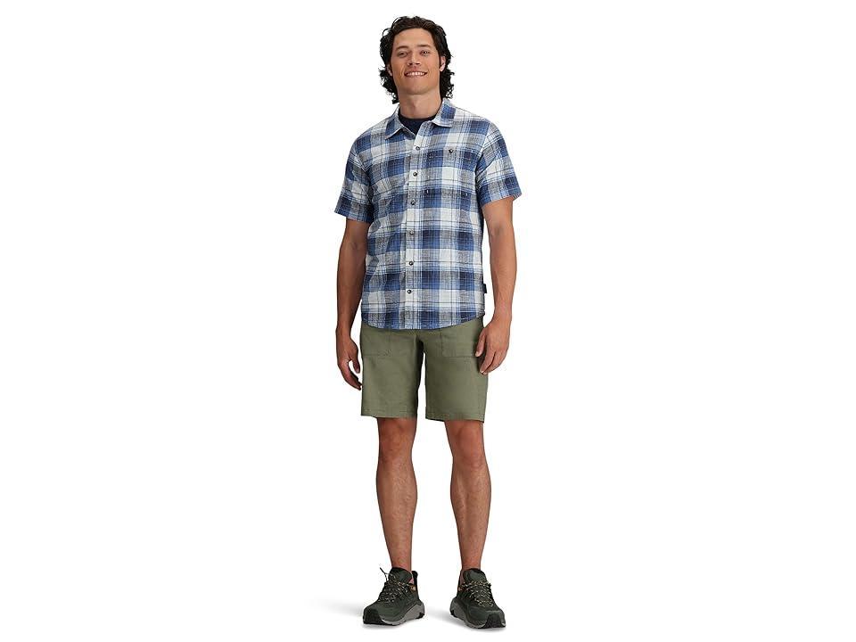 Royal Robbins Redwood Plaid Short Sleeve (Chicory Pismo Plaid) Men's Clothing Product Image