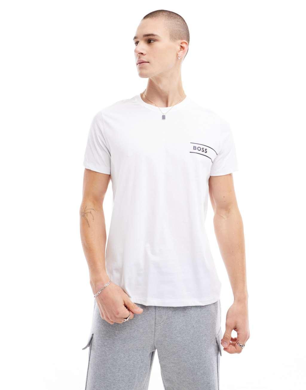 BOSS bodywear logo t-shirt in white Product Image