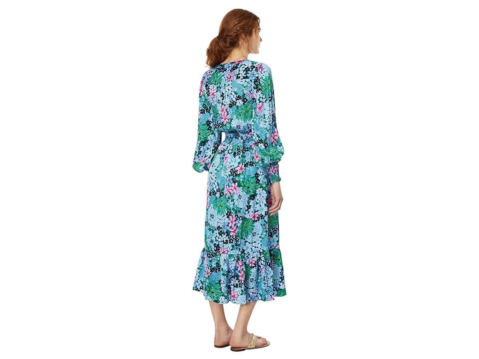 Womens Loubella Floral Long-Sleeve Midi Dress Product Image