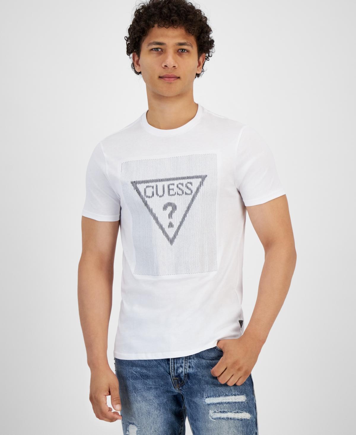 Guess Mens Stitch Triangle Logo Short-Sleeve Crewneck T-Shirt Product Image