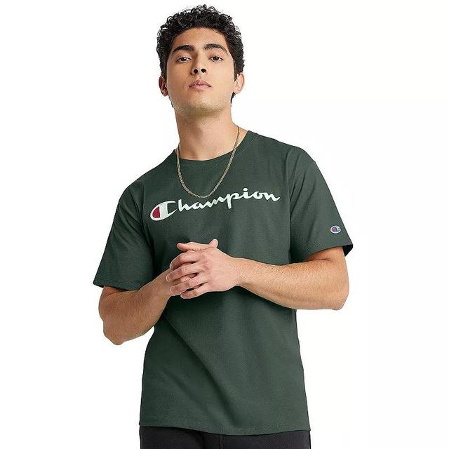 Champion Classic Jersey Graphic Tee (Granite Heather) Men's Clothing Product Image