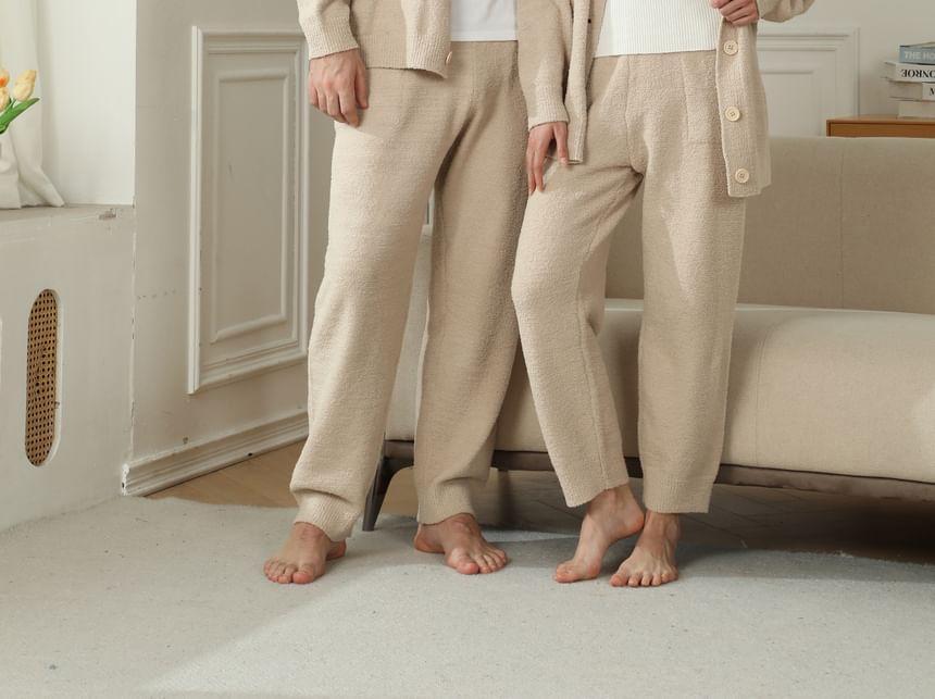 Couple Matching Set: Numbering Cardigan + Wide Leg Pants product image