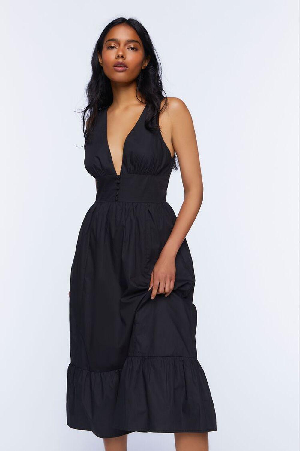 Plunging Midi Dress | Forever 21 Product Image