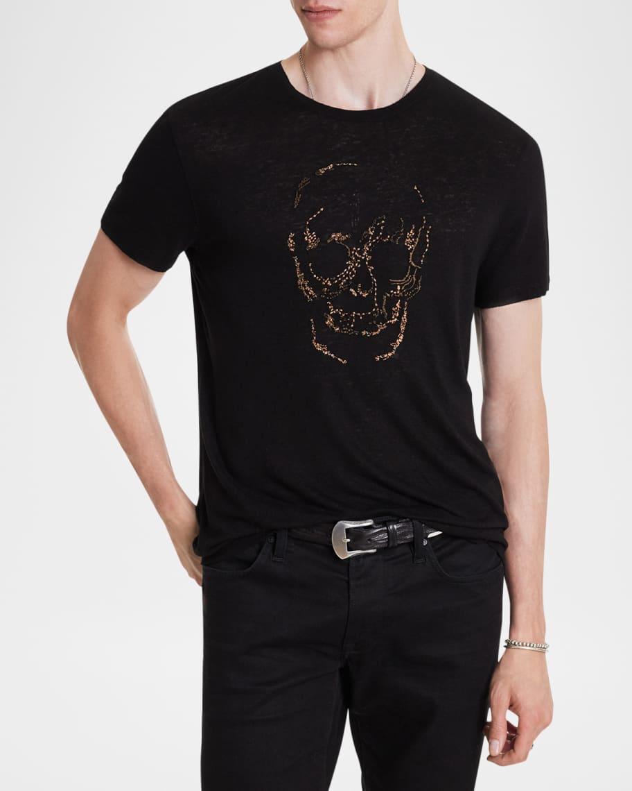 Men's Embellished Skull T-Shirt Product Image