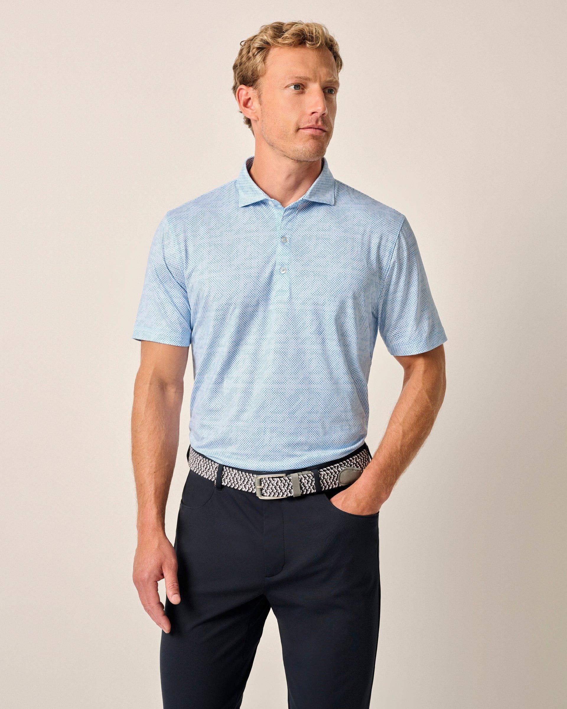 Gaston Printed Jersey Performance Polo Male Product Image