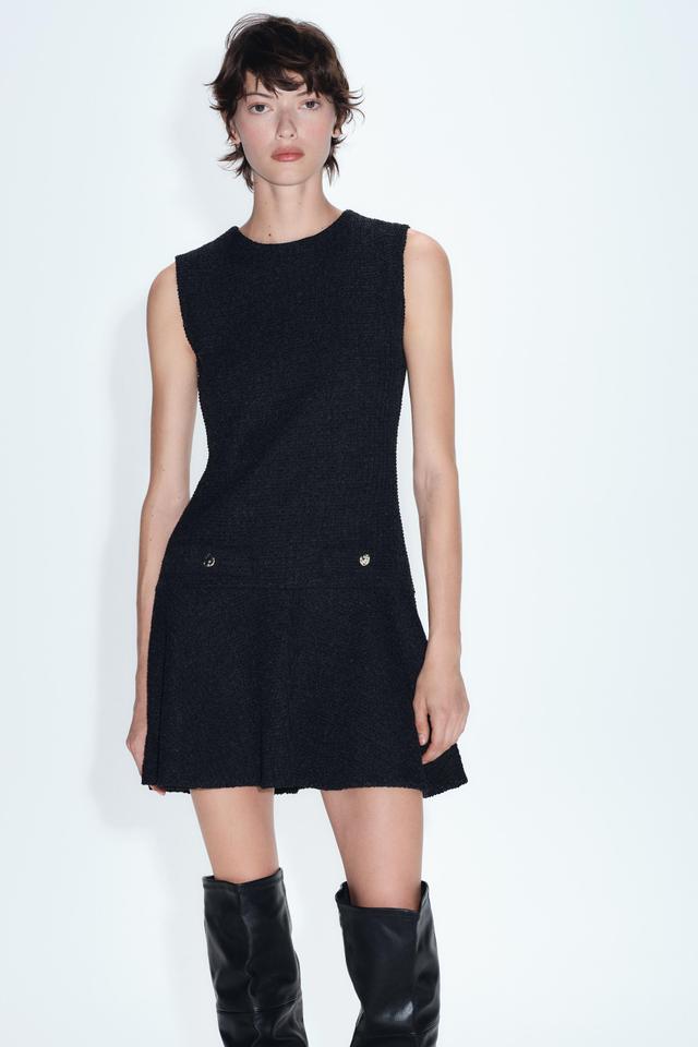 TEXTURED SHORT DRESS Product Image