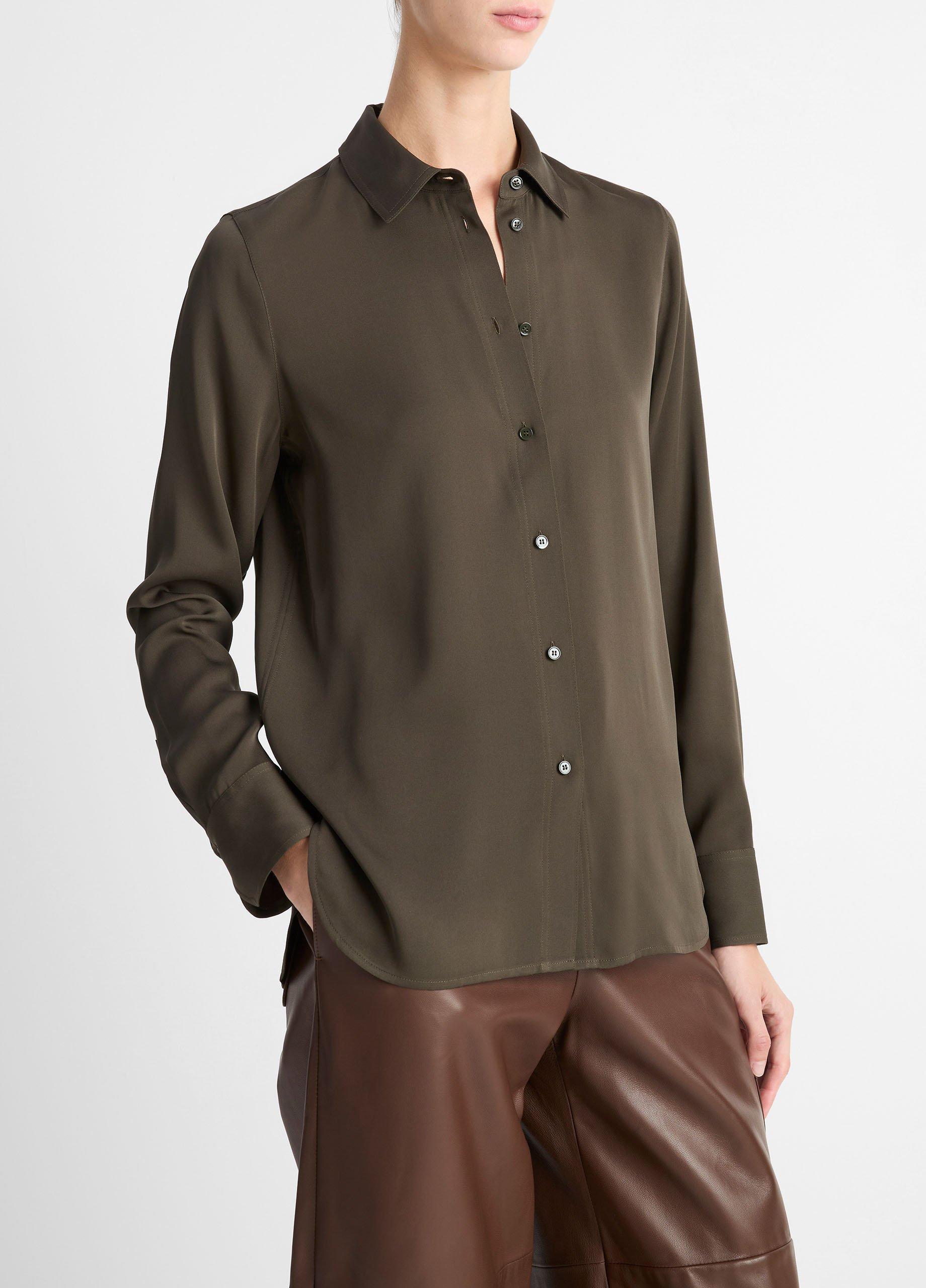 Silk Slim-Fit Blouse Product Image