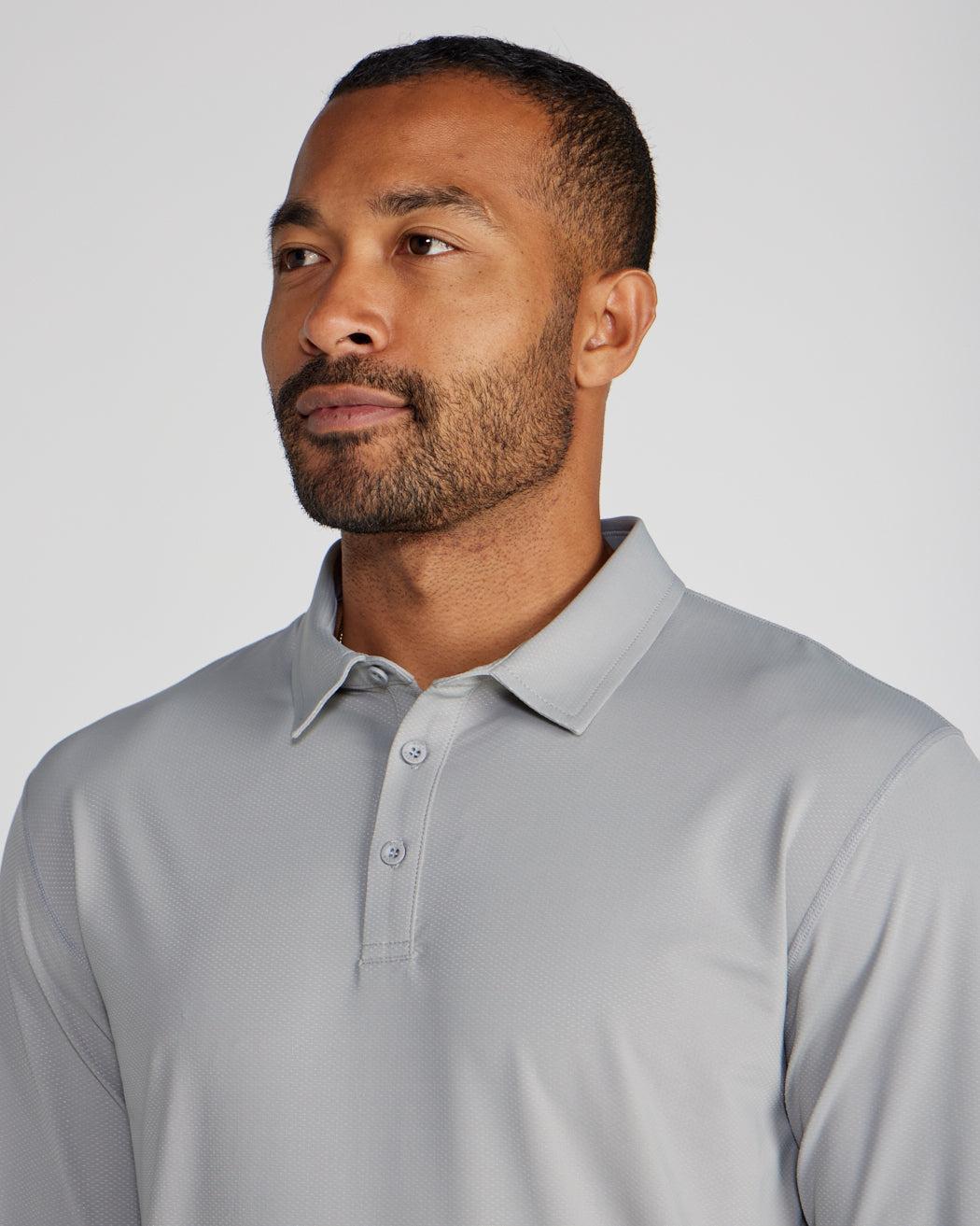 Pulse Long Sleeve Split-Hem Polo Product Image