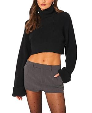 Edikted Oversized Turtle Neck Cropped Sweater Product Image