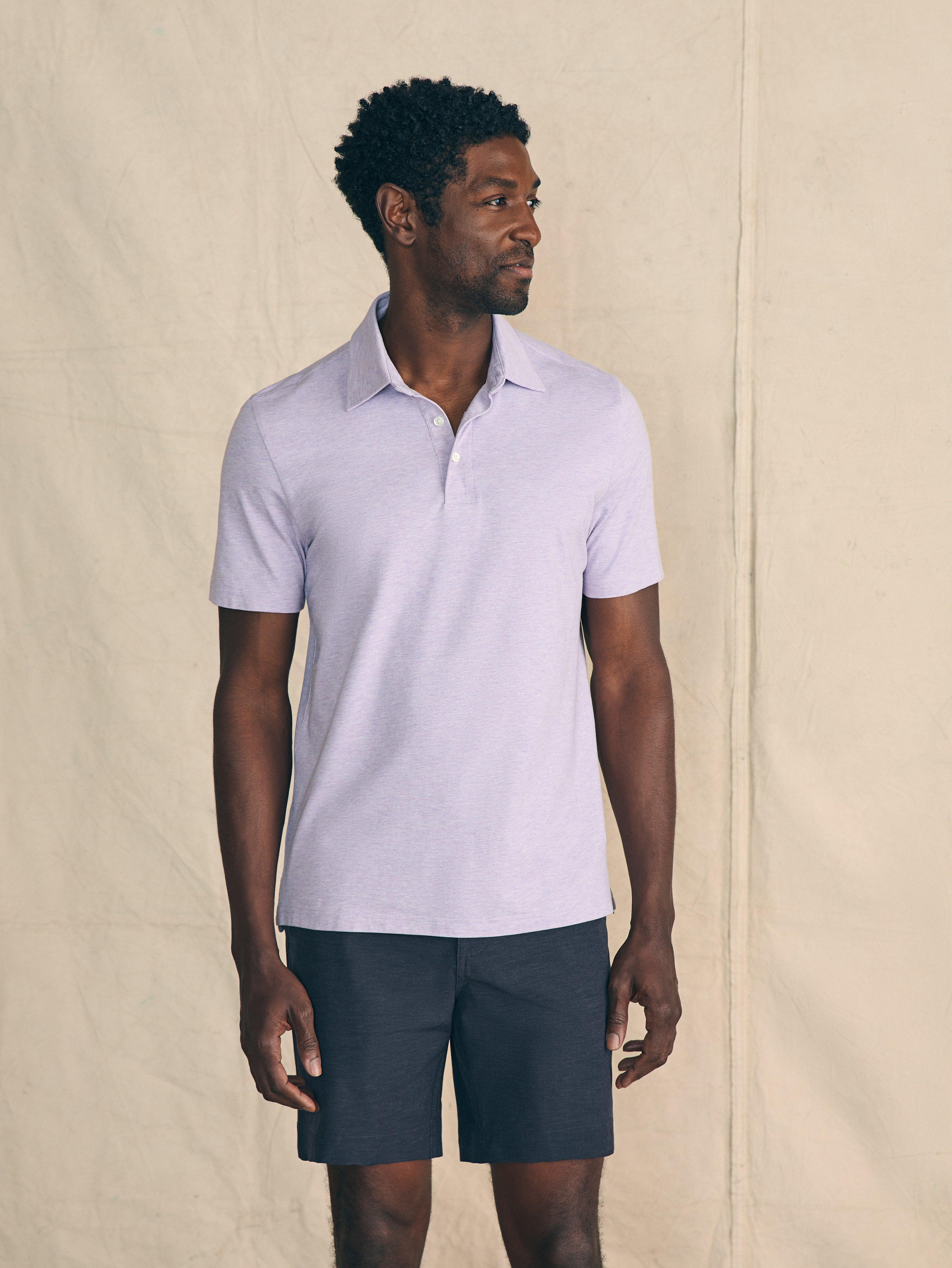 Movement™ Short-Sleeve Pique Polo Shirt - Faded Lilac Heather Male Product Image