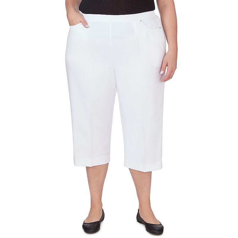 Plus Size Alfred Dunner Island Twill Capri Pants, Womens Product Image