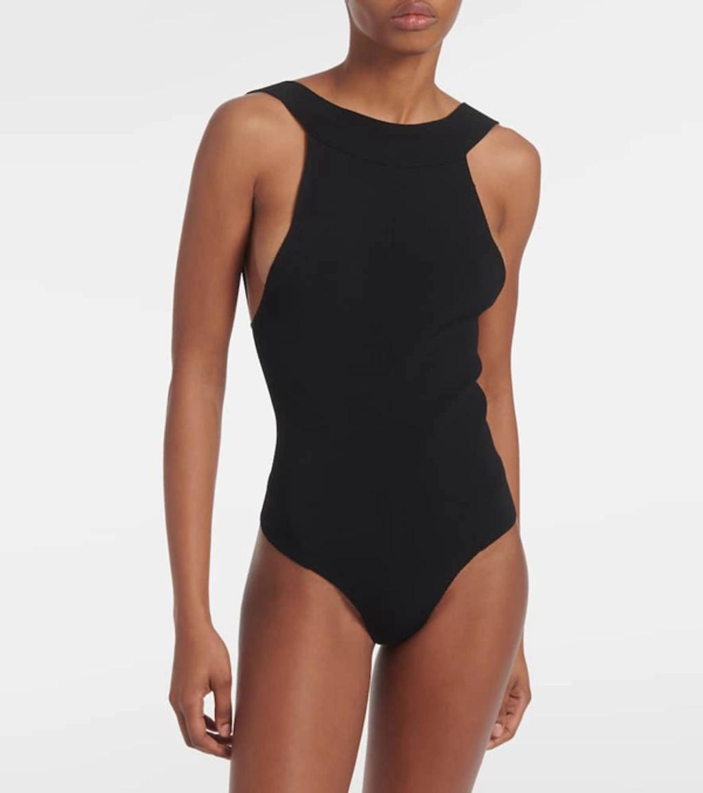 KHAITE Campagna Sleeveless Bodysuit In Black Product Image