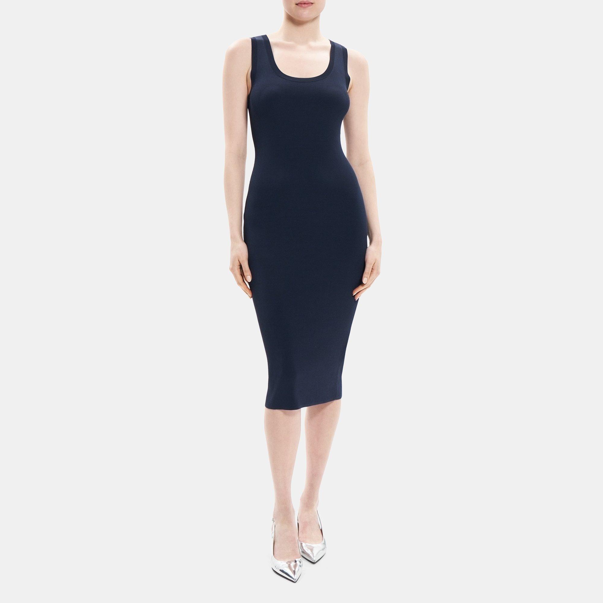 Rib Knit Midi Tank Dress | Theory Outlet Product Image