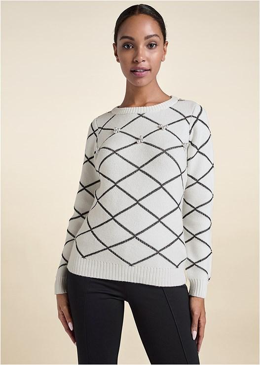 Pearl Embellished Sweater Product Image