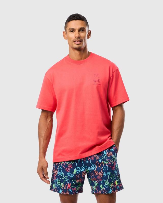 Psycho Bunny Men's Barrett Oversized Tee 692 HIBISCUS Product Image