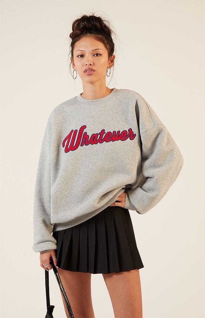 Womens Whatever Crew Neck Sweatshirt Product Image